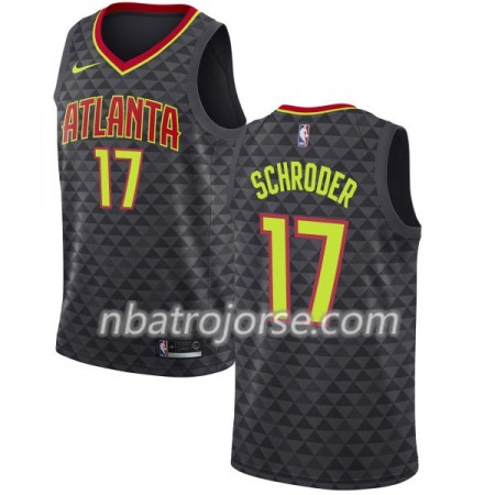 Män Atlanta Hawks Tröja Dennis Schroder 17 Nike 2017-18 Svart Swingman